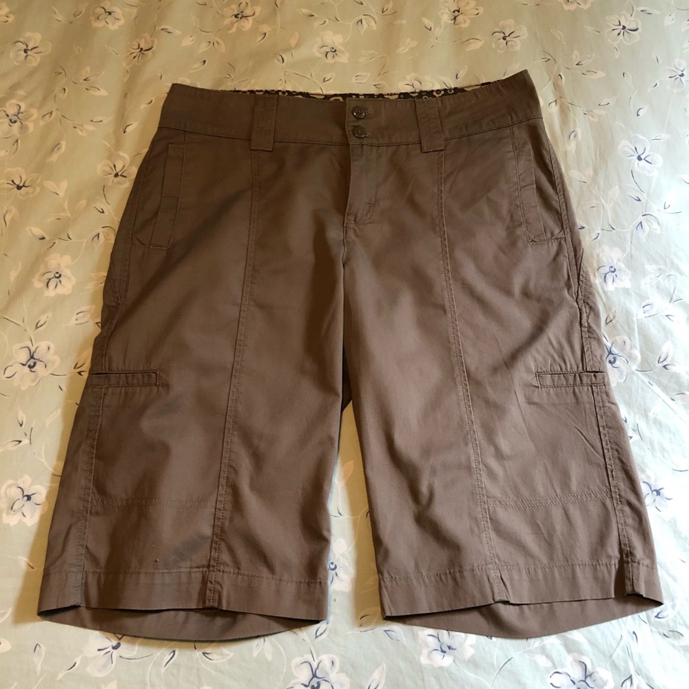 Light Brown Cotton Bermuda Shorts - Size 12